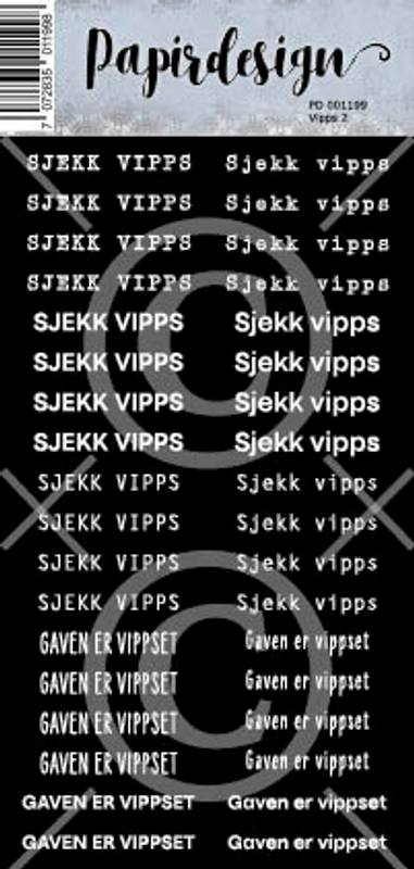Papirdesign-klistremerker -Vipps 2