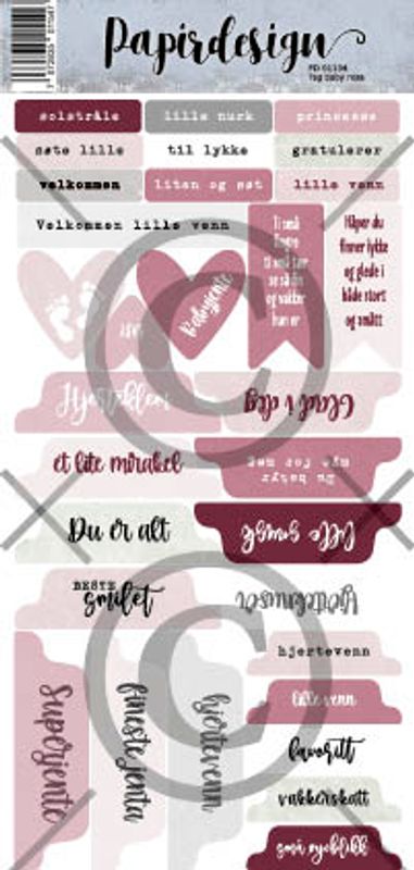 Klistremerker - tekst - Papirdesign - sommerferie PD2100516