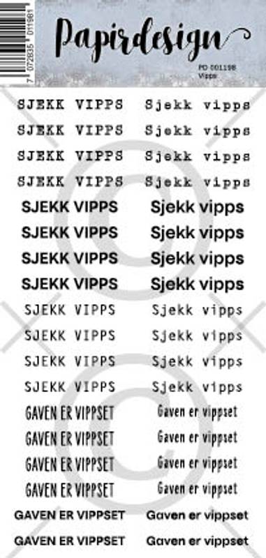 Papirdesign-klistremerker -Vipps