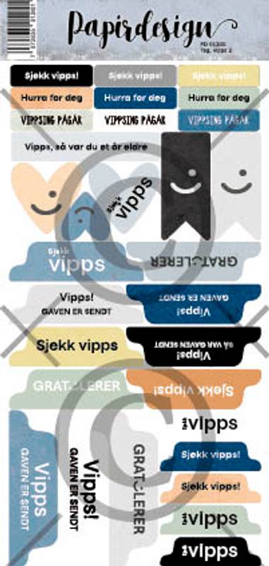 Papirdesign-klistremerker -Tag Vipps 2