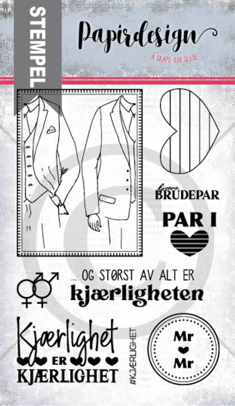 Papirdesign stempelplate - Kjærlighet er kjærlighet PD 2100557