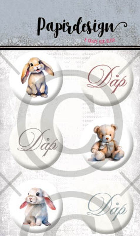 NYHET! - Papirdesign Buttons- Dåp 1