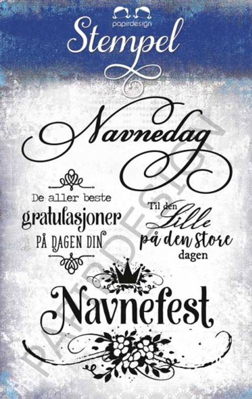 Papirdesign stempelplate - Navnefest