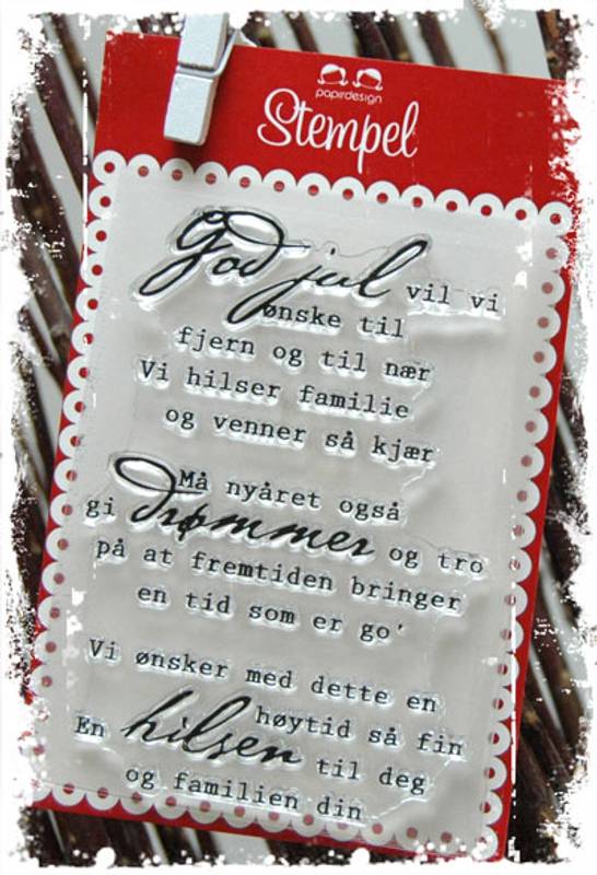 Papirdesign stempelplate - Høytid så fin - pd 12691