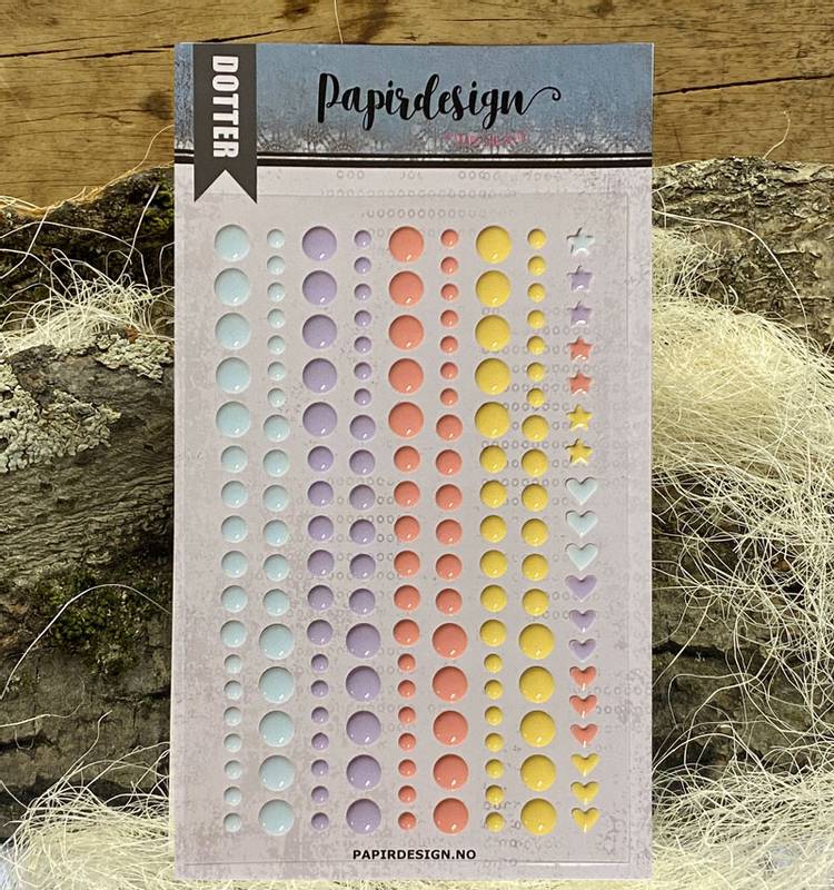 Papirdesign Dotter 11 , lyse farger