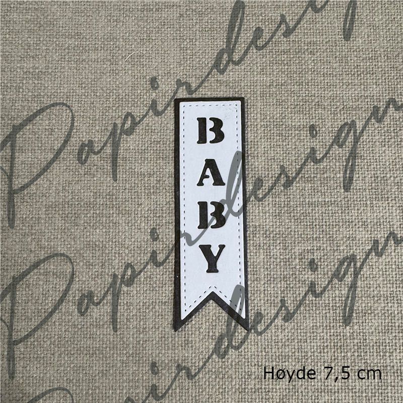 NYHET! Papirdesign dies - Baby vimpel