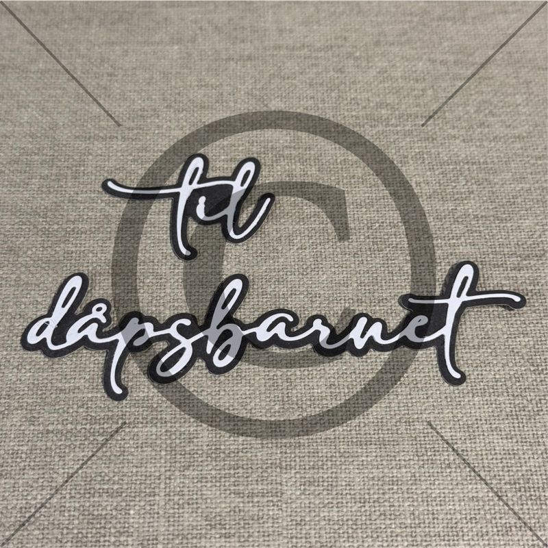 Papirdesign Dies - Til dåpsbarnet 5 - pd1276
