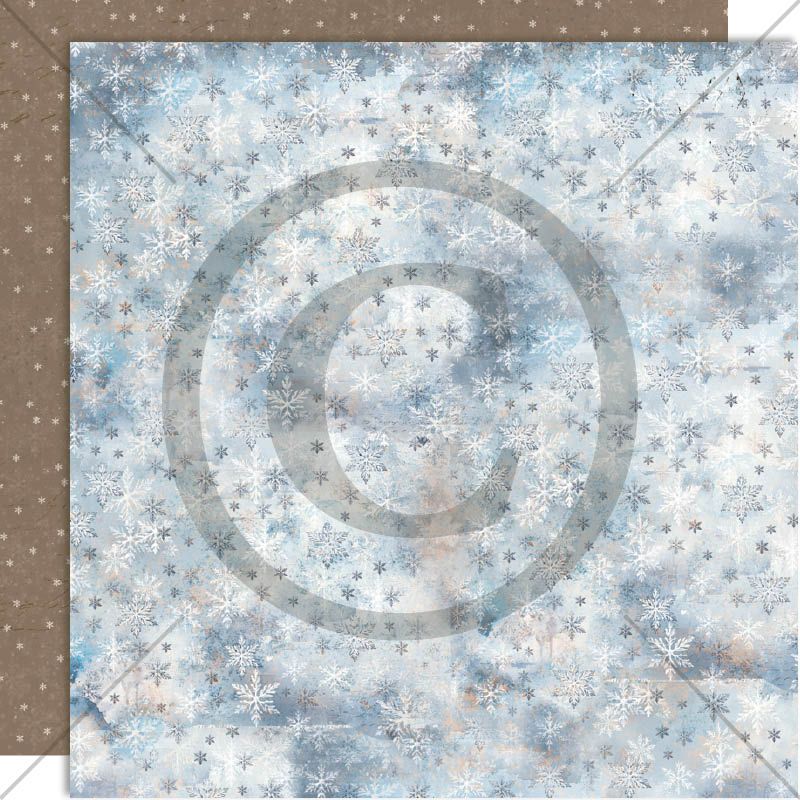 NYHET! Papirdesign Mønsterark 12´x12´ - Vinterglede - Snøstorm - PD1573