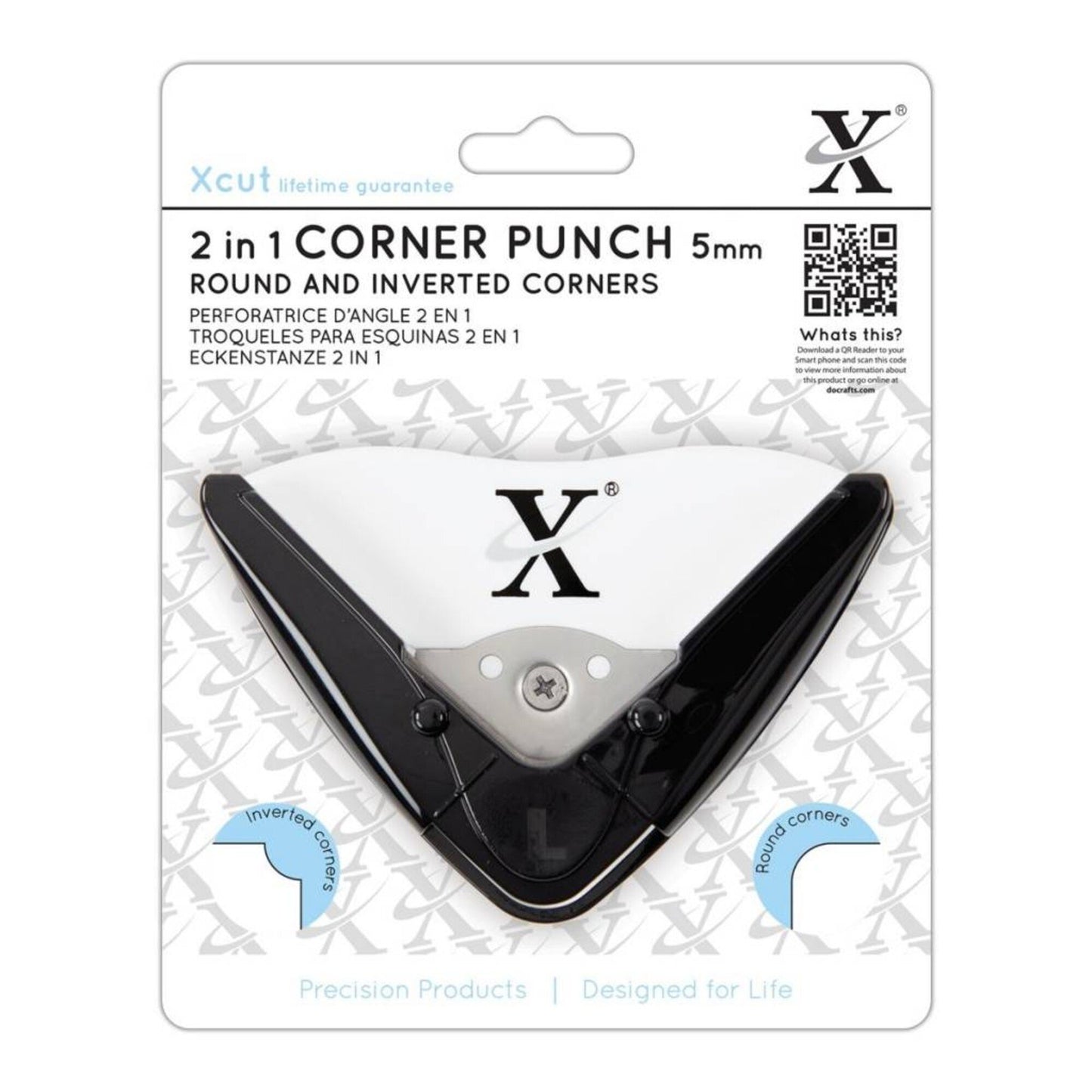 Xcut hjørnerunder punch- Corner Punch - 2 in 1 (5mm Radius) (XCU 257002)