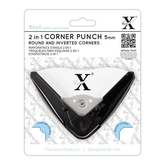 Xcut hjørnerunder punch- Corner Punch - 2 in 1 (5mm Radius) (XCU 257002)