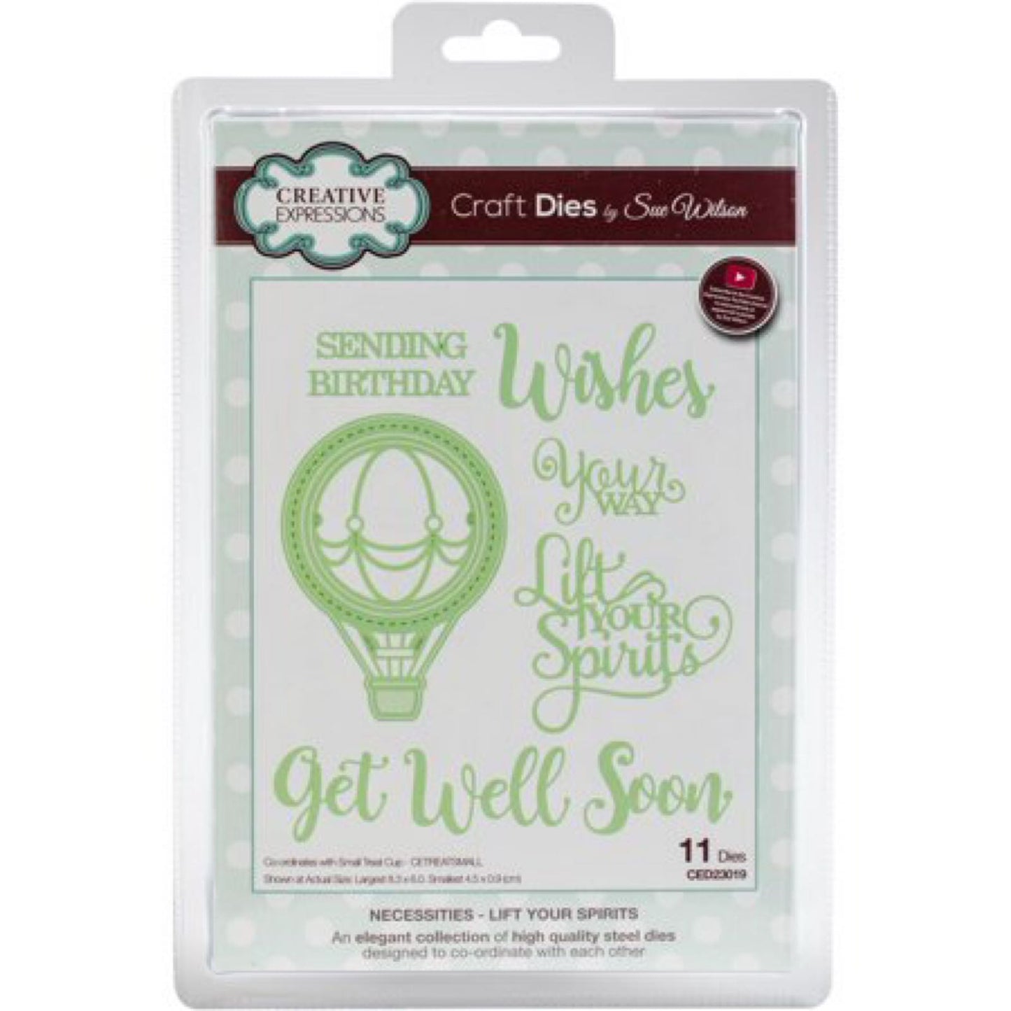 Creative expressions lift your spirit 11 stk dies i pk