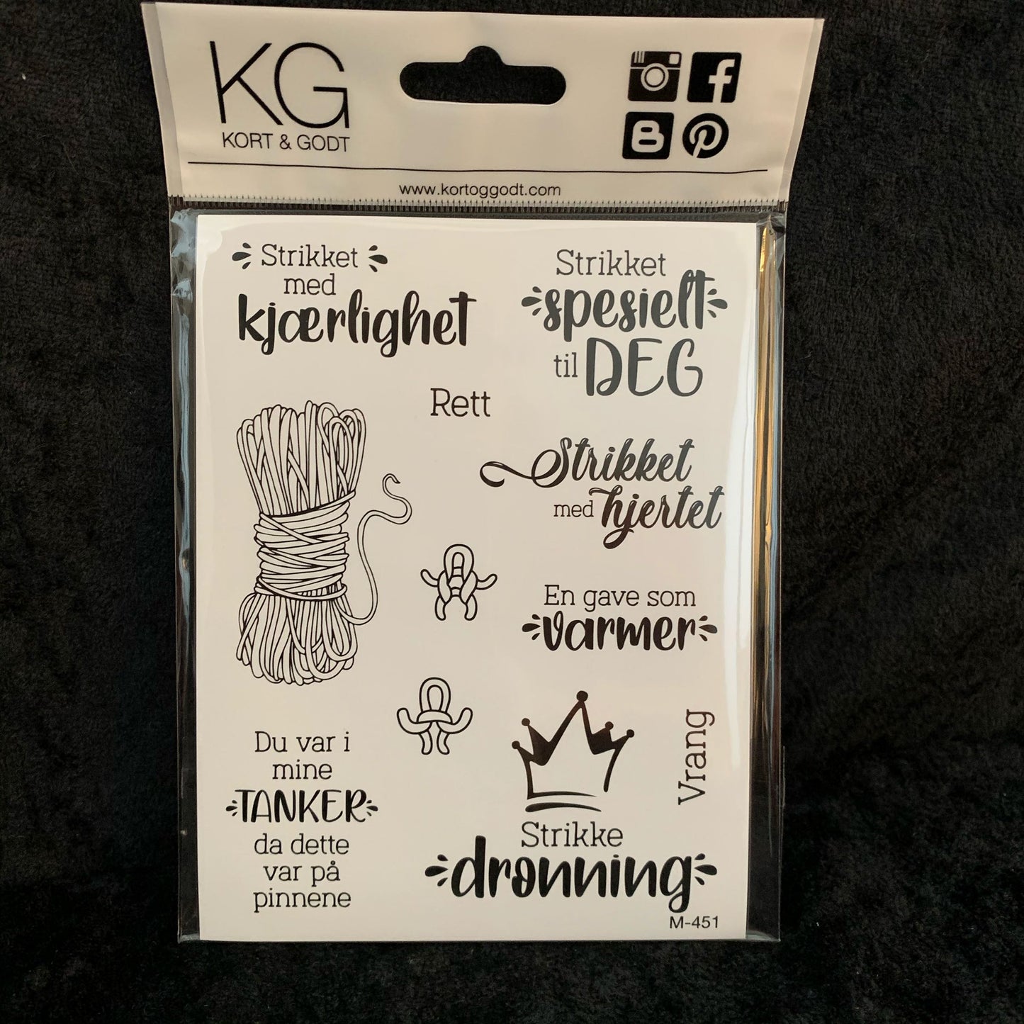 KG Kort & Godt Stempel M-451 Strikke dronning