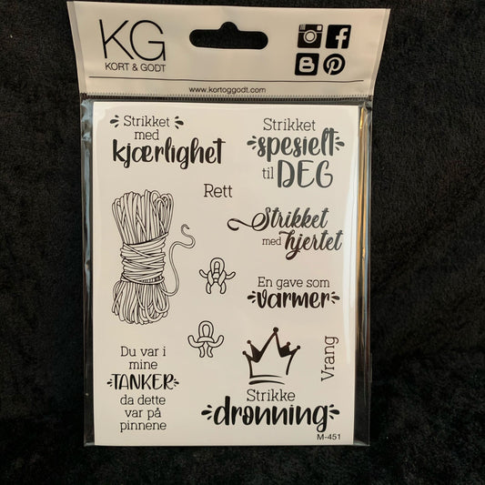 KG Kort & Godt Stempel M-451 Strikke dronning