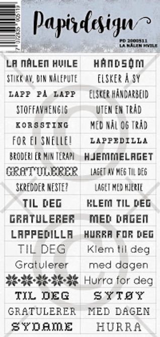 Papirdesign klistremerker - La nålen hvile