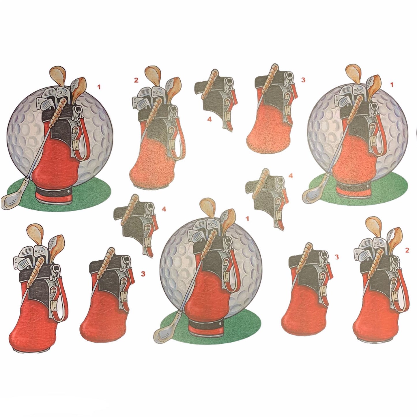 3d klippark golfbag m/utstyr