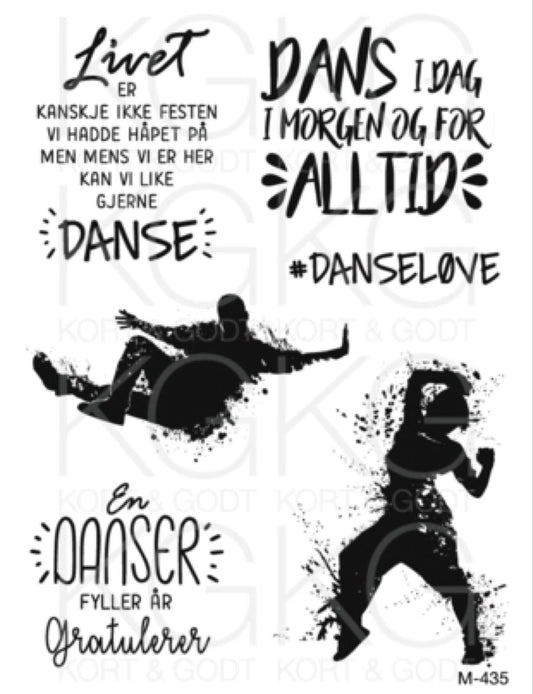 KG Kort & Godt stempel m-435 - danser