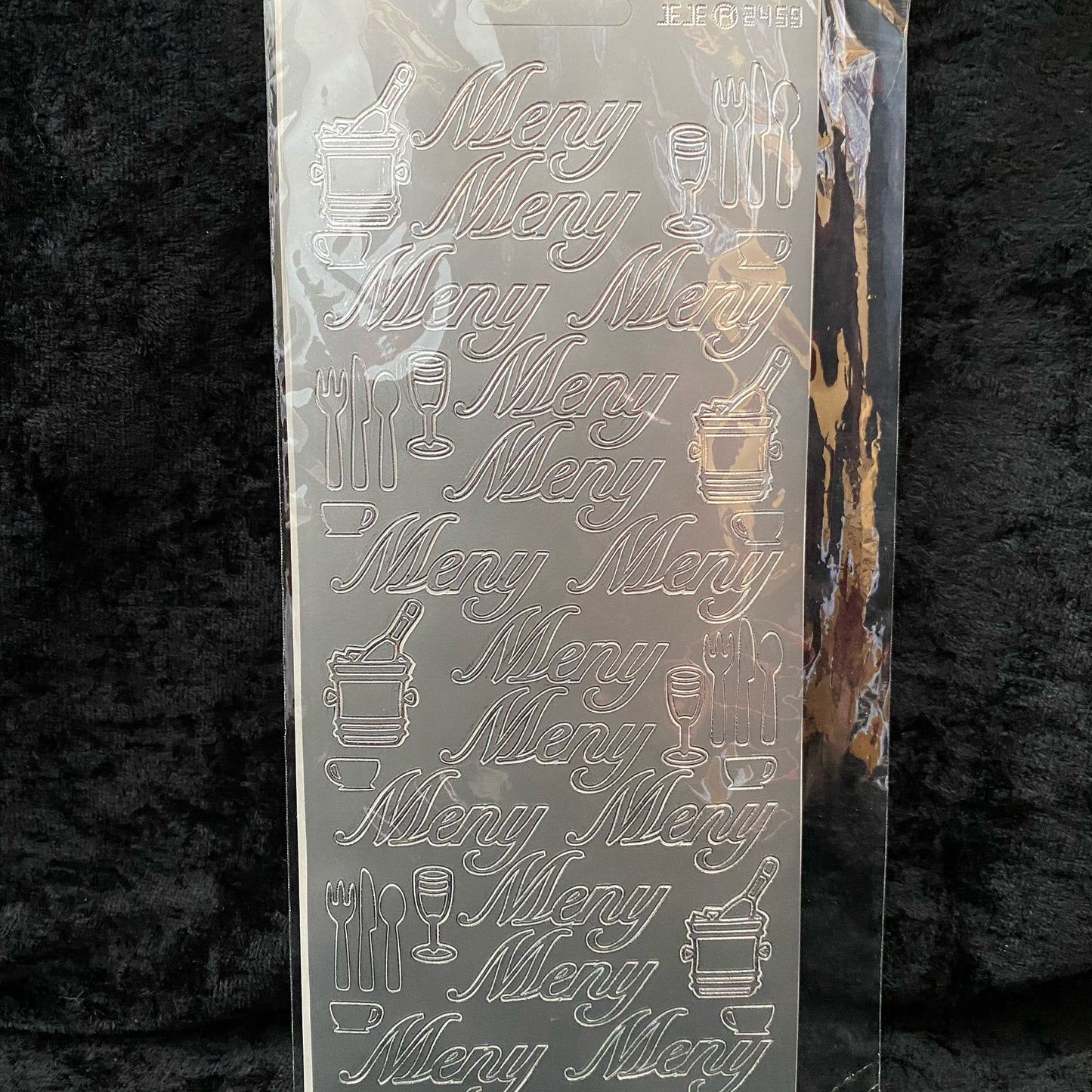Klistremerker sølv - «Meny»