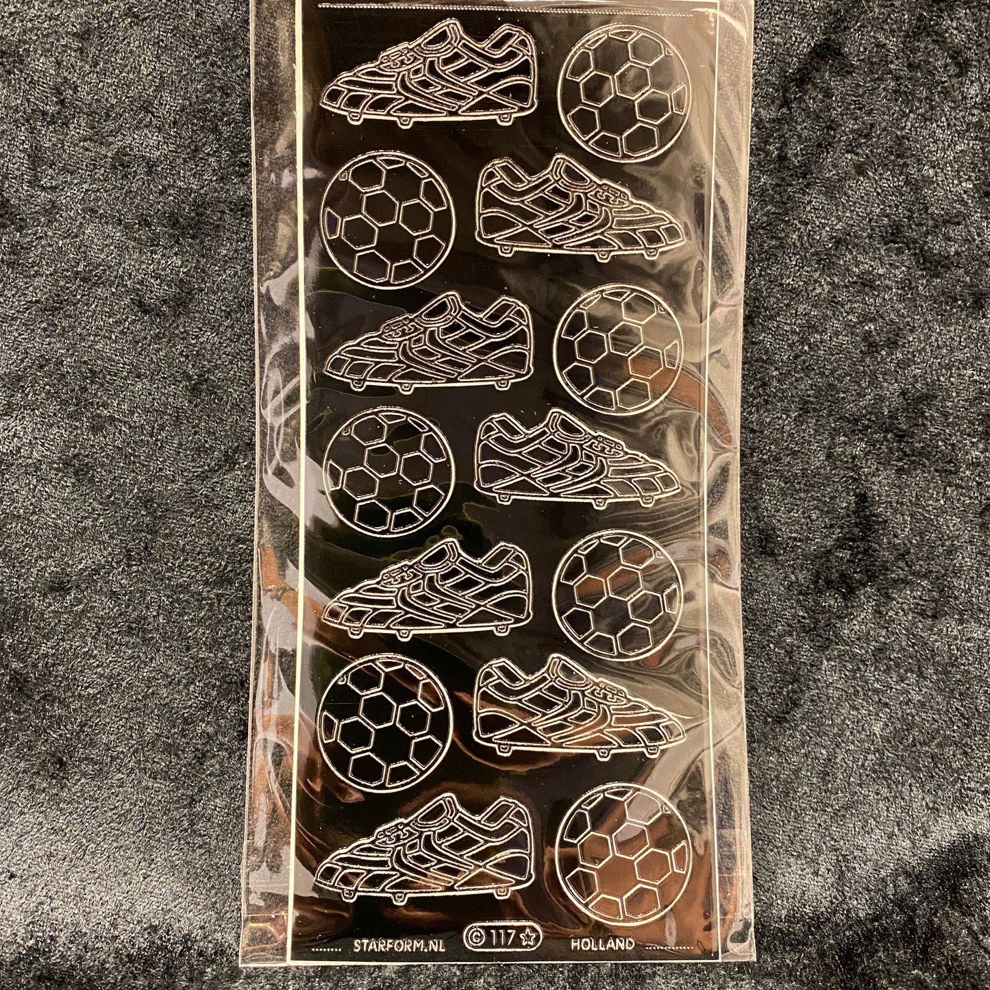 Klistremerker - fotball og fotballsko sort