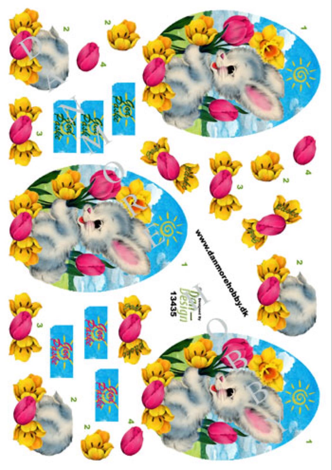 3D klippark Påske Påskehare