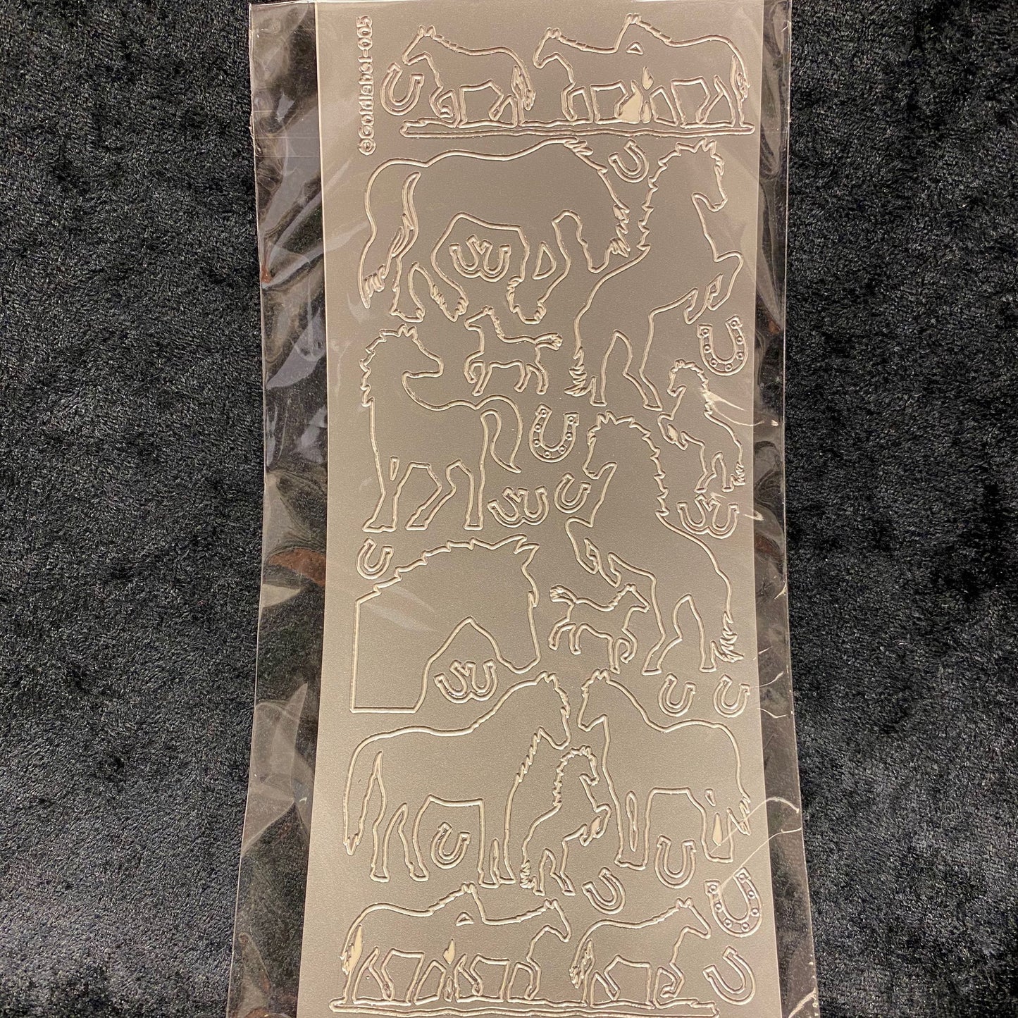 Klistremerker sølv - hest