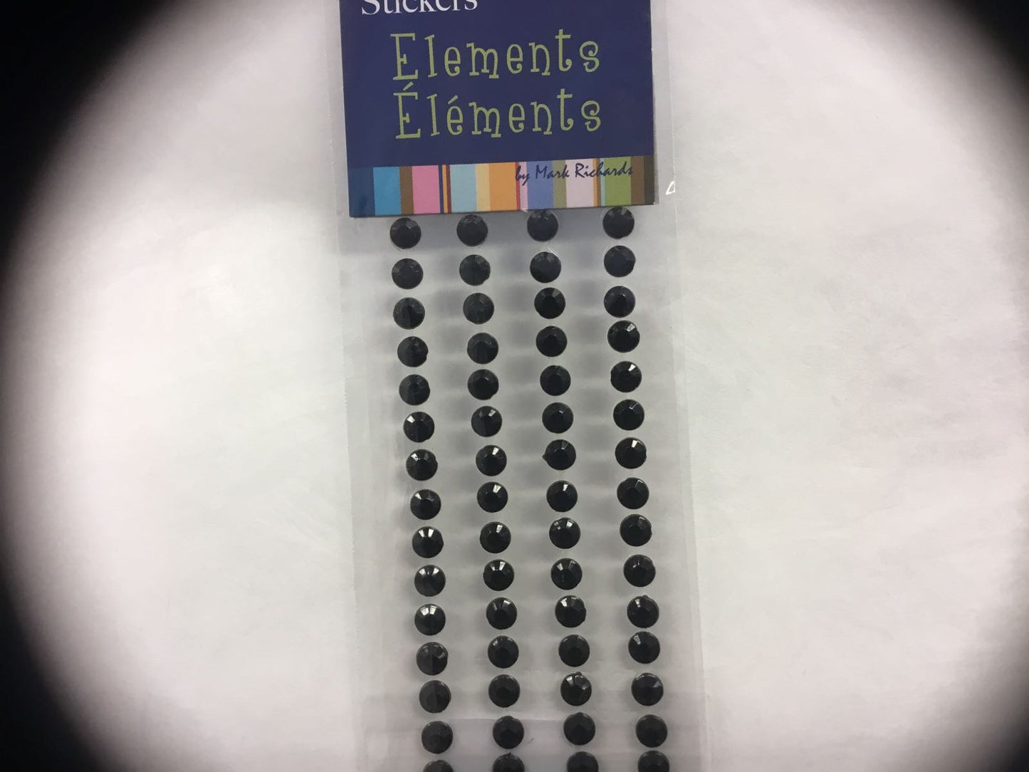 Bling / halvperler svart blank 85stk m/lim