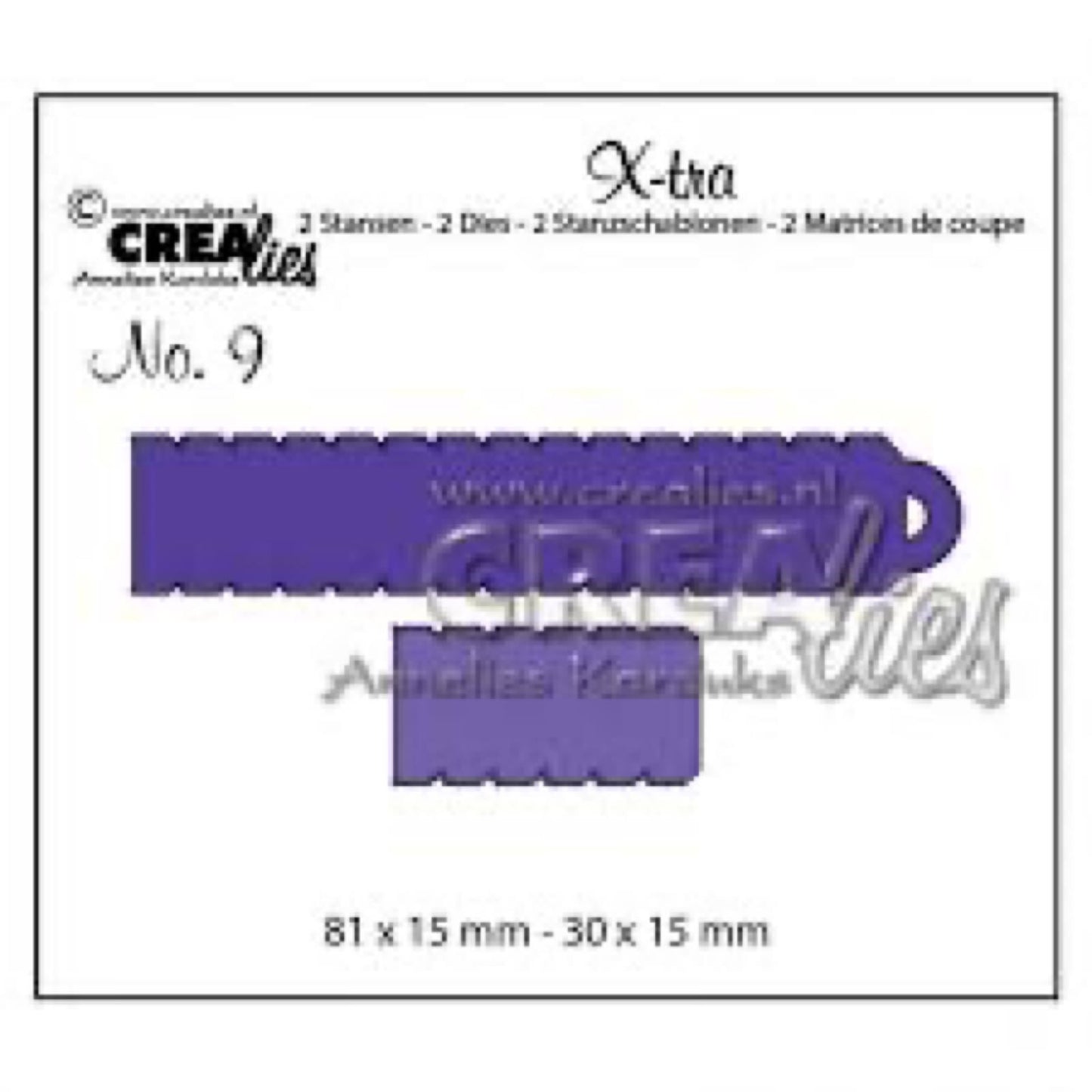 Crealies dies x-tra no.09 rip strip