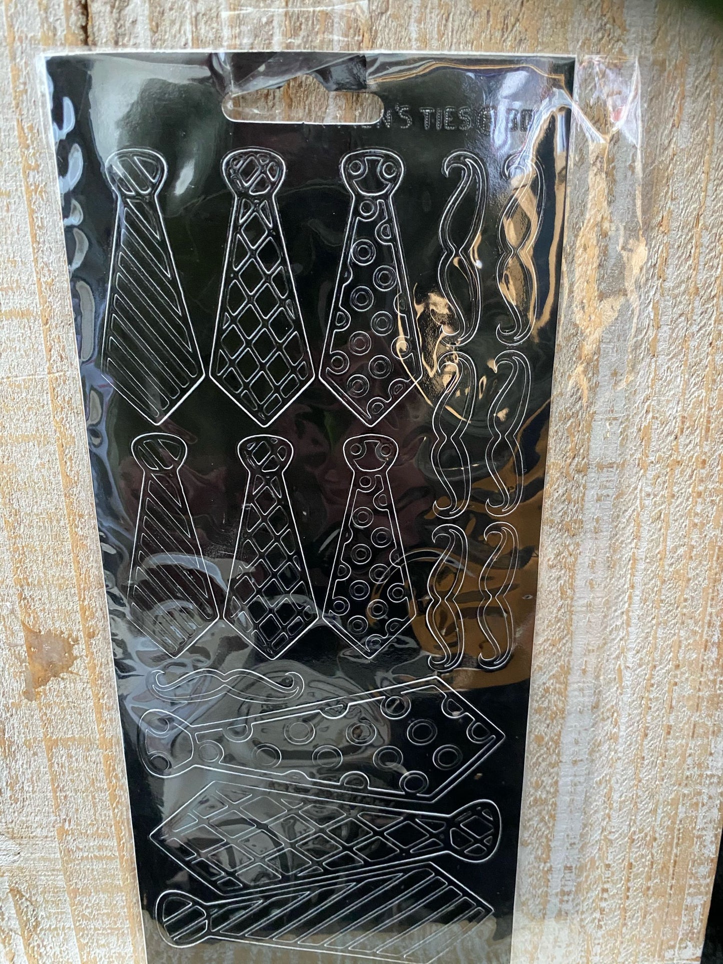 Klistremerker sort - slips/bart