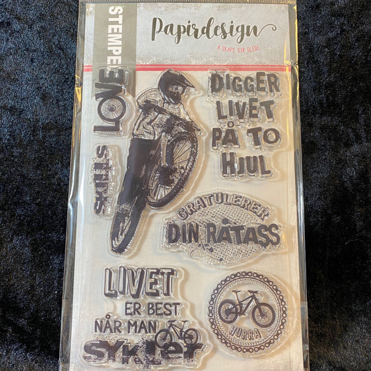 Papirdesign stempelplate På to hjul