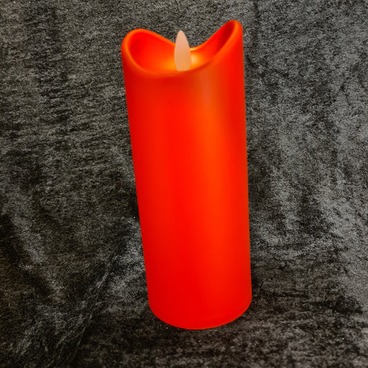 Kubbelys i plast rød (H:18cm)