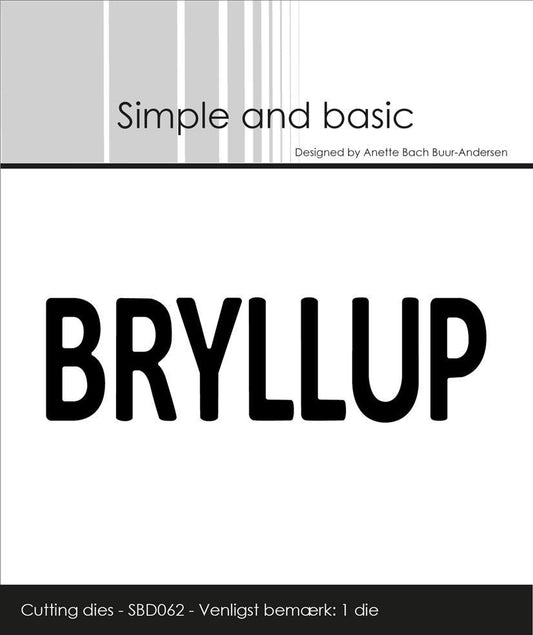 Simple and Basic die bryllup, 9x2,8cm