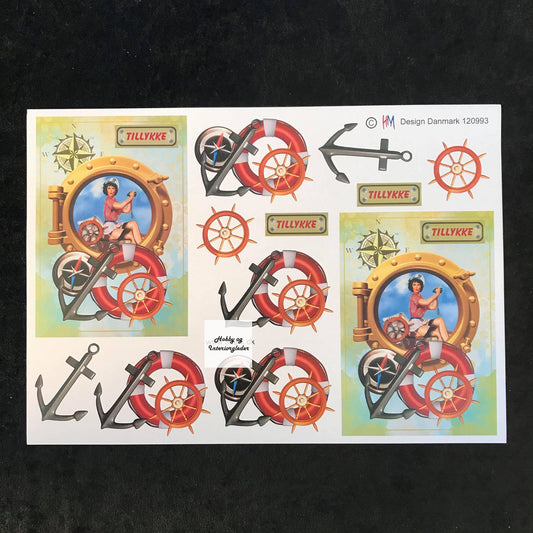 3D klippark Koøye med dame maritimt