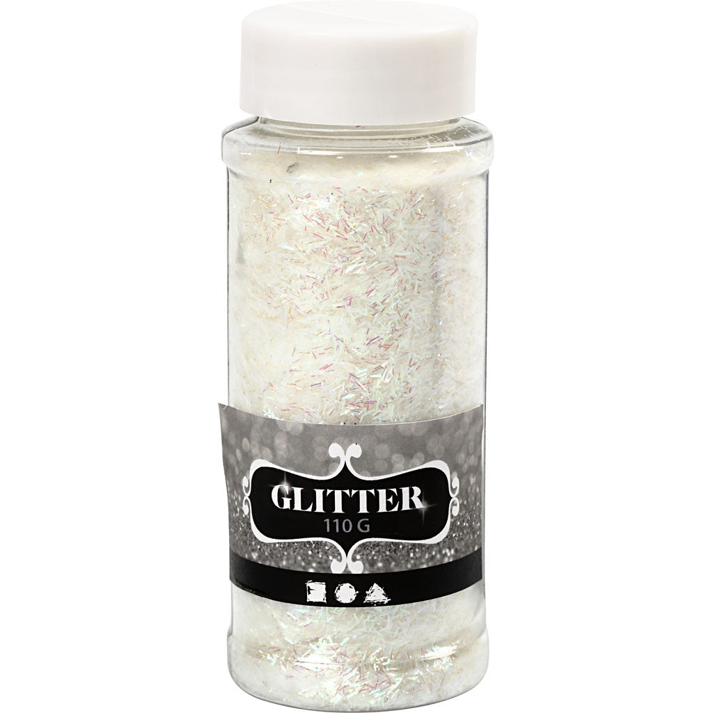 Glitter, Krystall /hvit, boks: 110 g