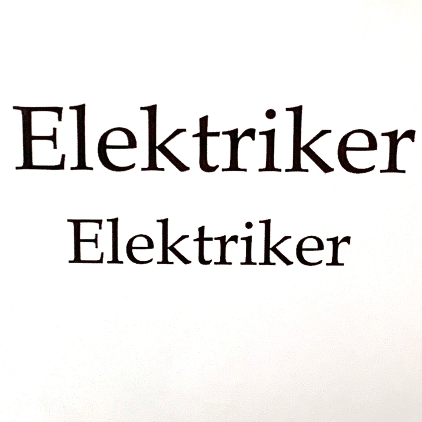 Clearstamp / stempeltekst Elektriker