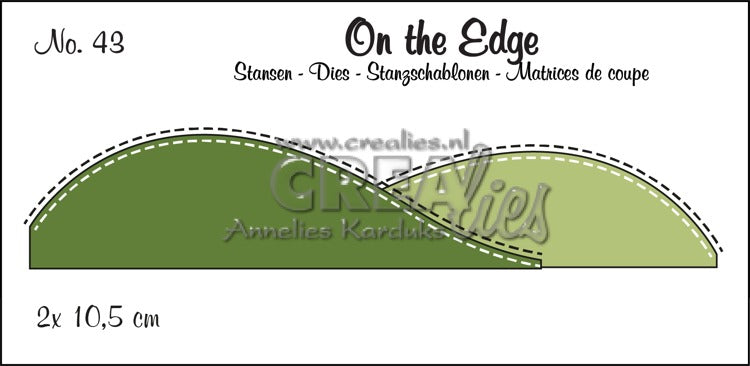 Crealies - On the edge no. 43 kant /bakke/bølge/snow & hills dies