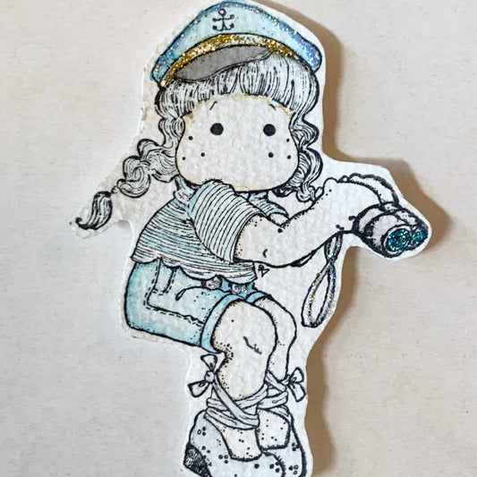 TILBUD! -70% Magnolia stempel : sittende Tilda med kikkert