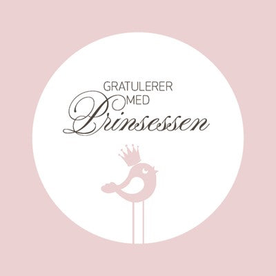 TILBUD kort til baby rosa