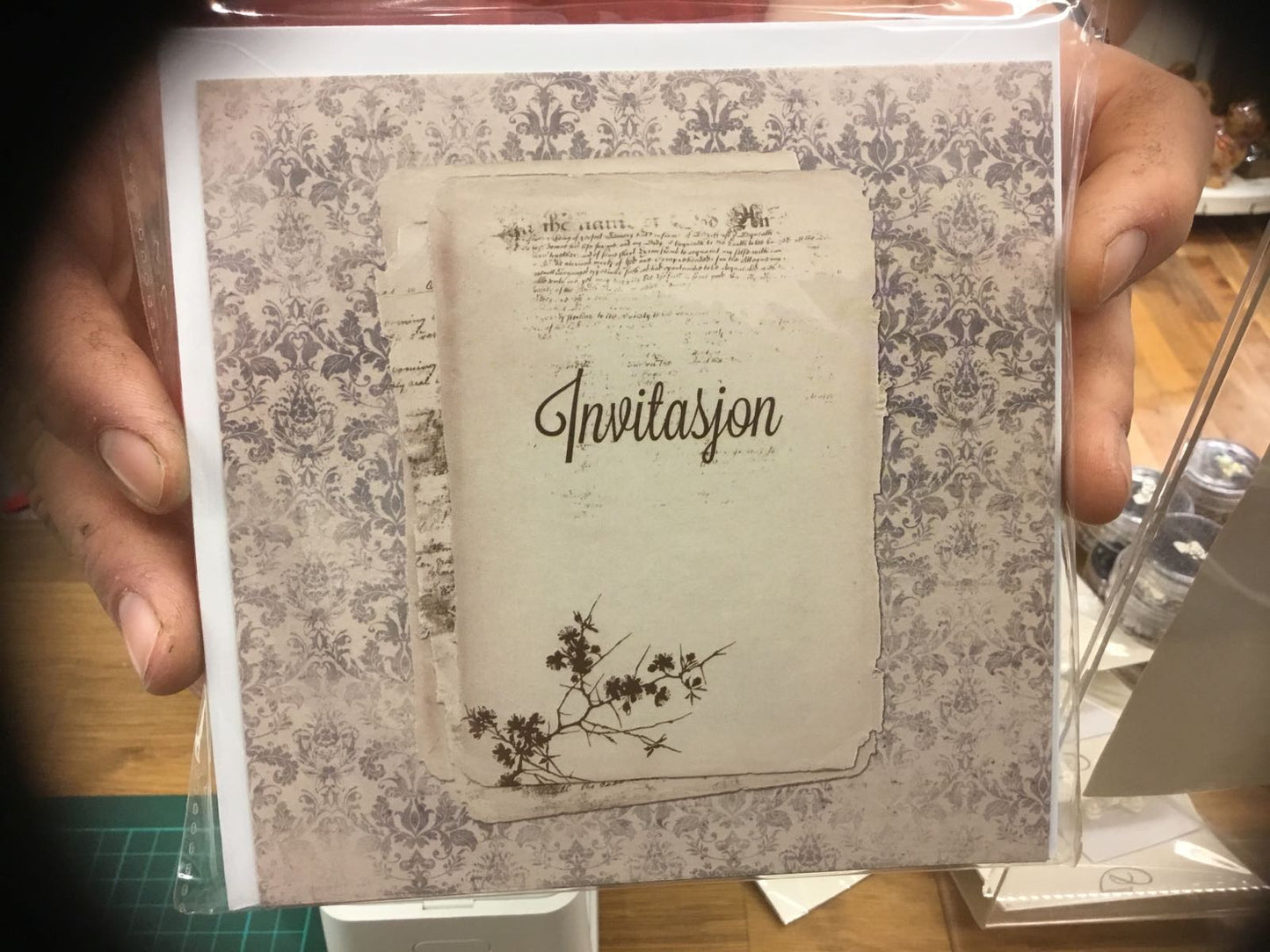 Kort & godt Ferdig trykt invitasjonskort 6 stk