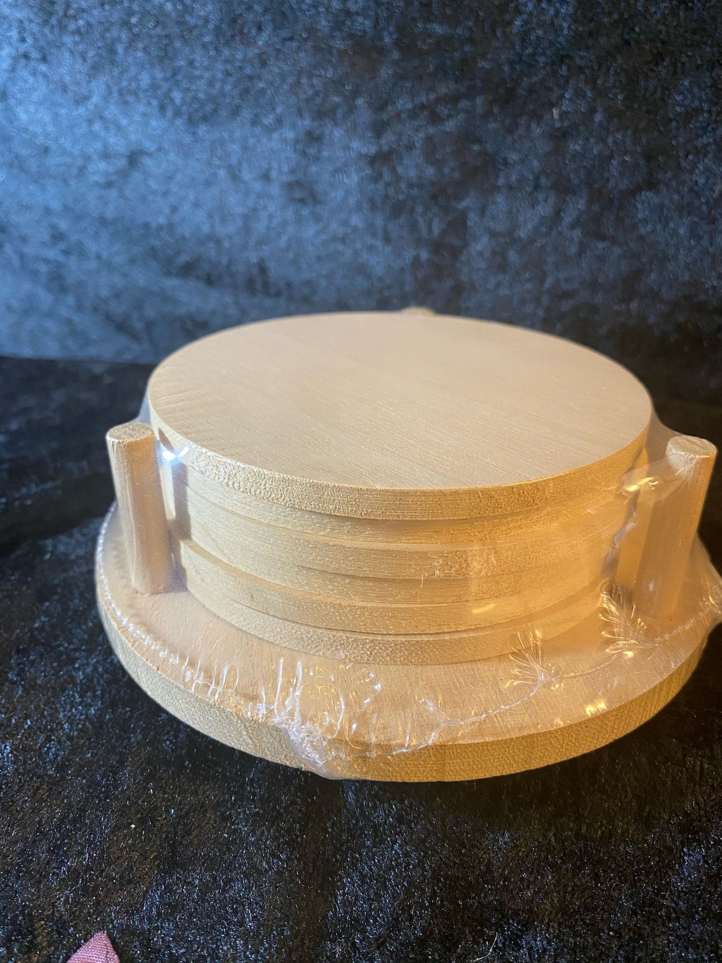 Underlagsbrikker/ glassunderlag/ bordskånere med holder, rund.