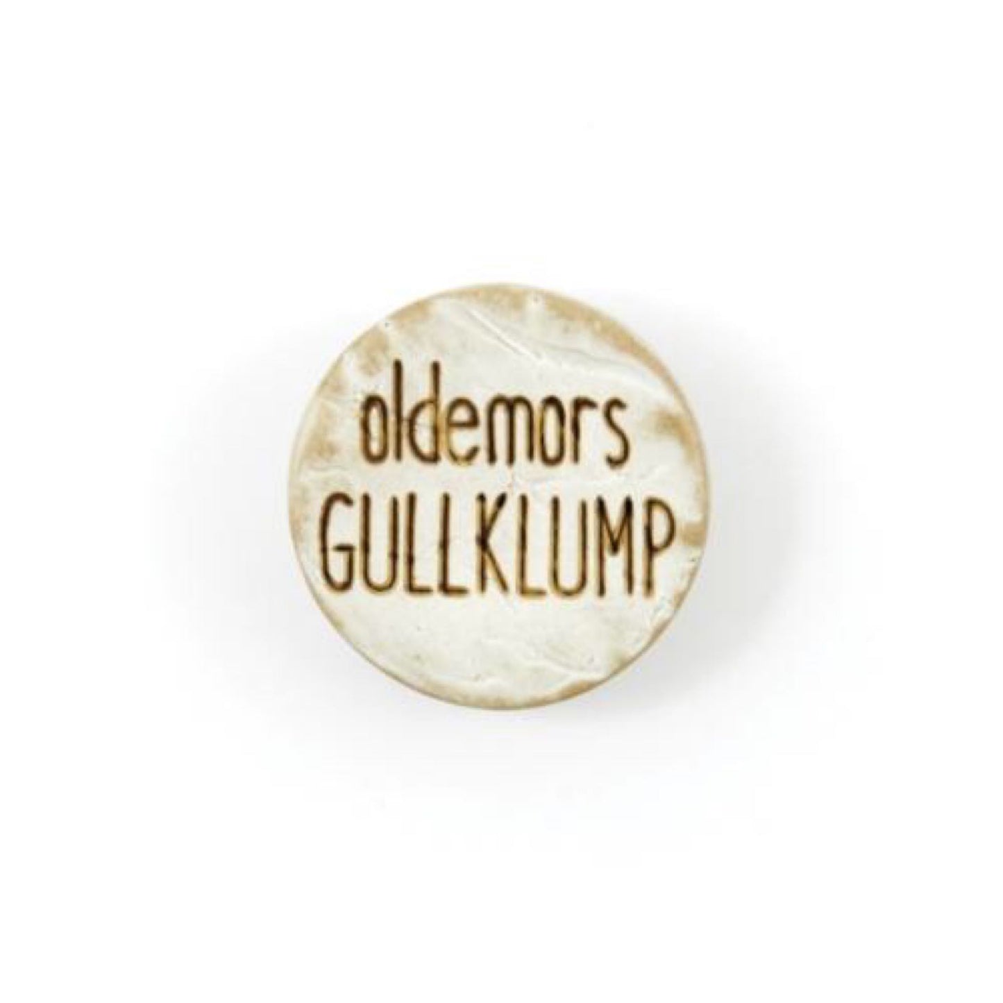 Knapp - «oldemors gullklump» 15mm, tre