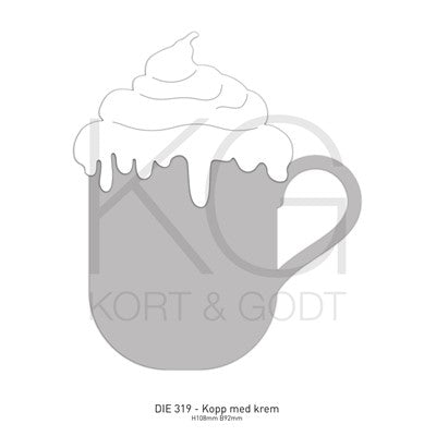 KG Kort & Godt - Die 319 - Kopp med krem