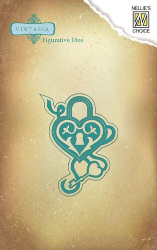 TILBUD! Nellie Snellen - vintasia figurative dies unlock your heart