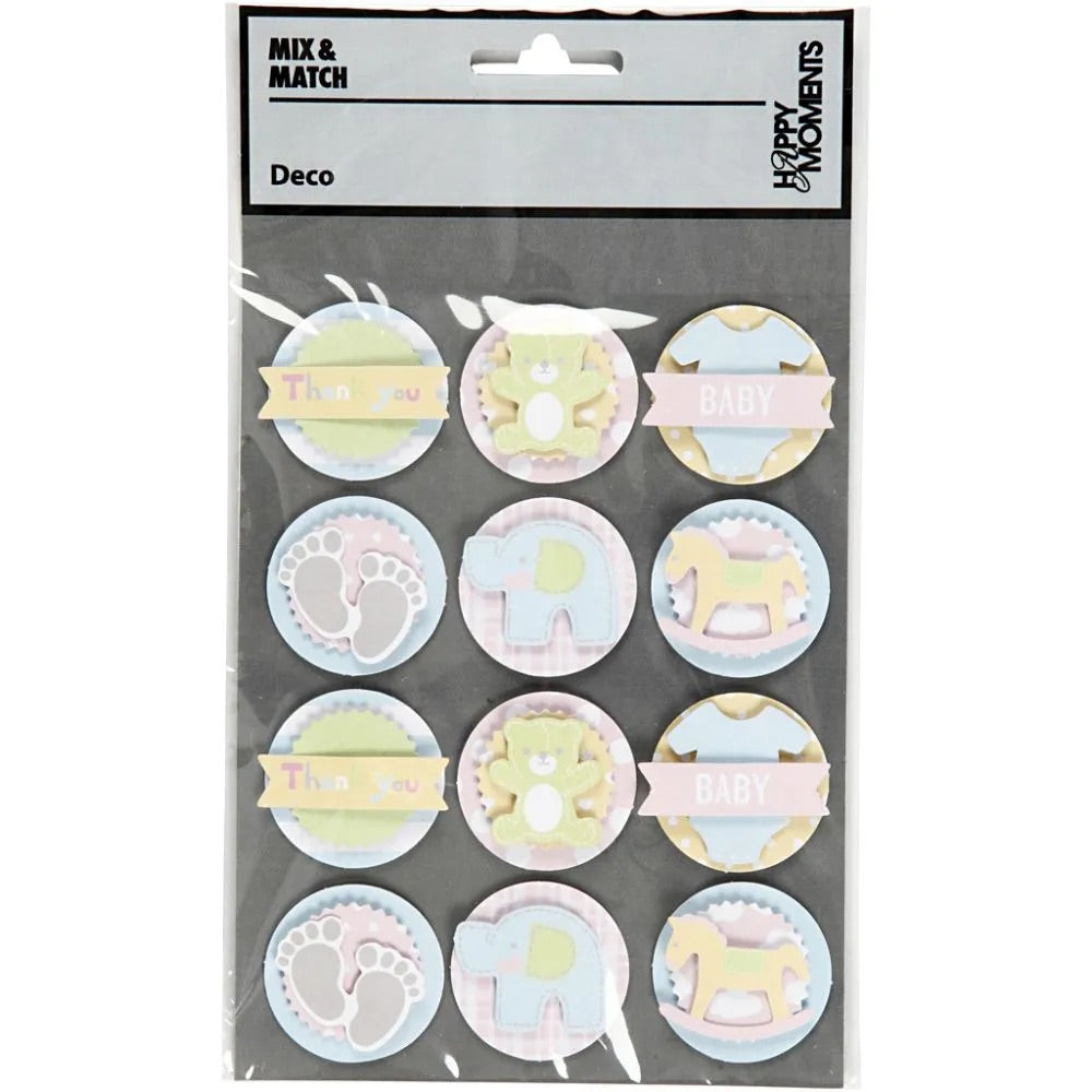 3D baby klistremerker stickers