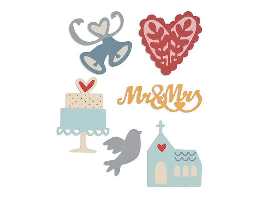 Sizzix Thinlits Die Set – Wedding Set 6pk