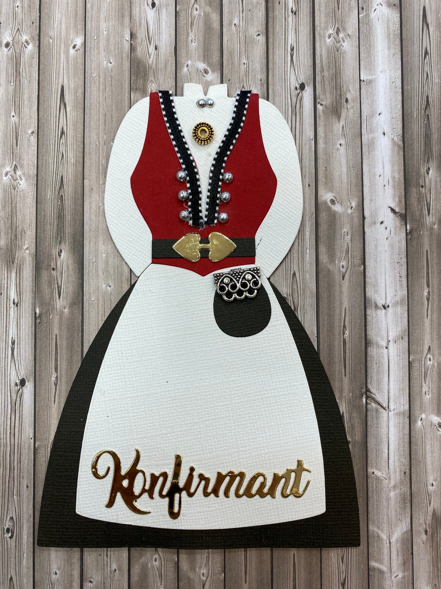Charms til bunads-kort m.m, metall «gull»- 5 stk pr pk.