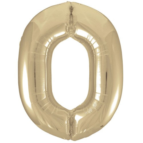 Folie ballong tall 0 , lys gull , 86.3cm