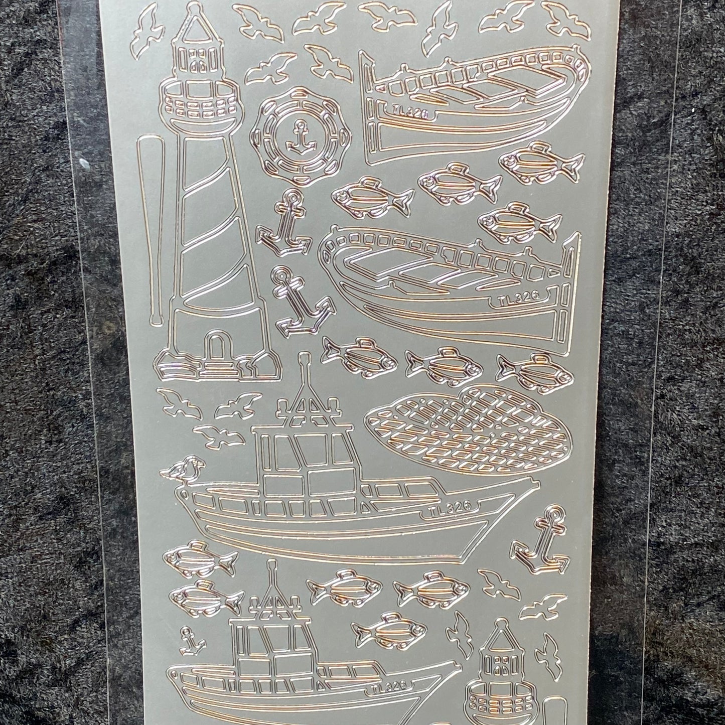Klistremerker maritimt sølv