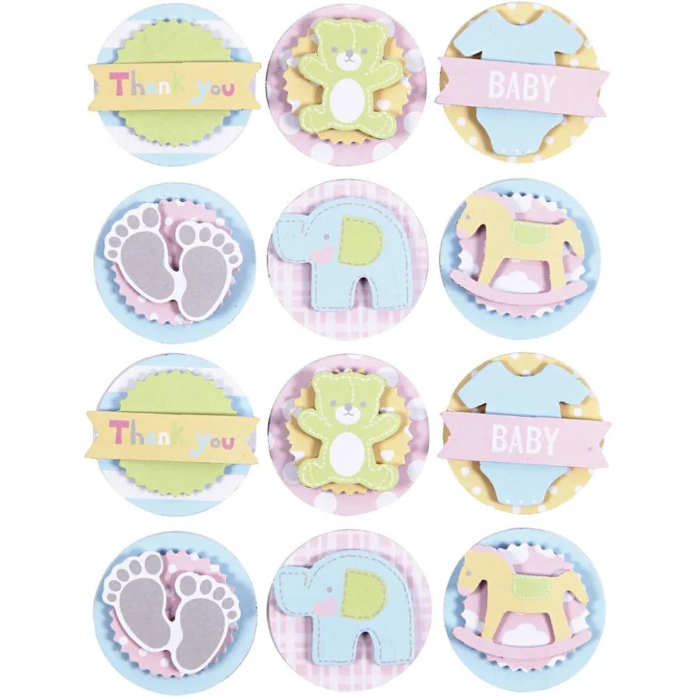 3D baby klistremerker stickers