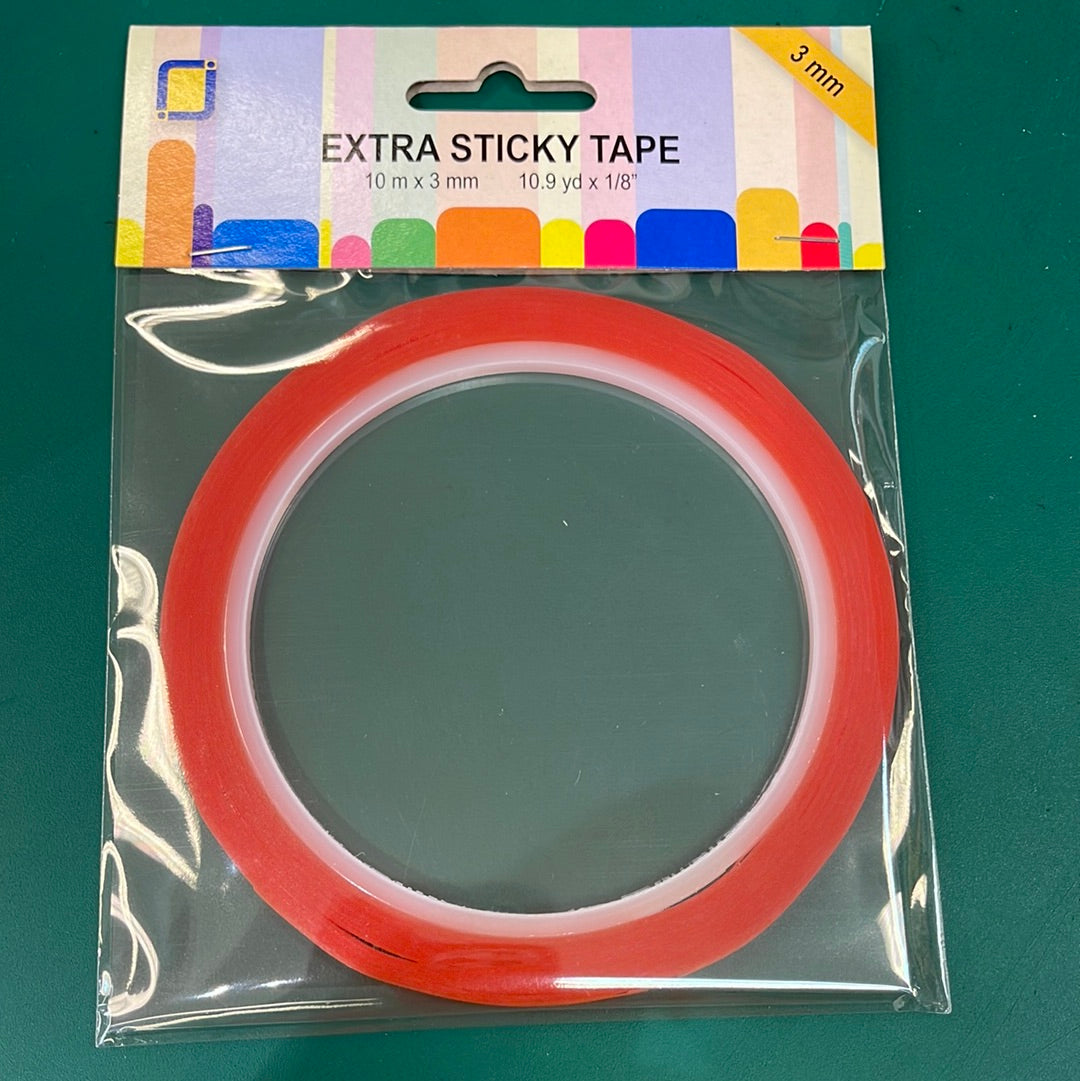 Extra sticky tape/ Powertape dobbeltsidig 3mmx10m