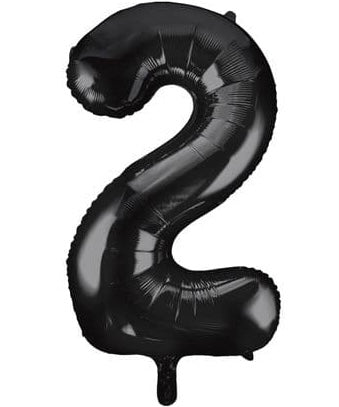 Folie ballong tall 2 , svart , 86.3cm