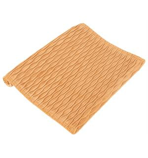 Brikker drapert velur lys karamell 33x45cm